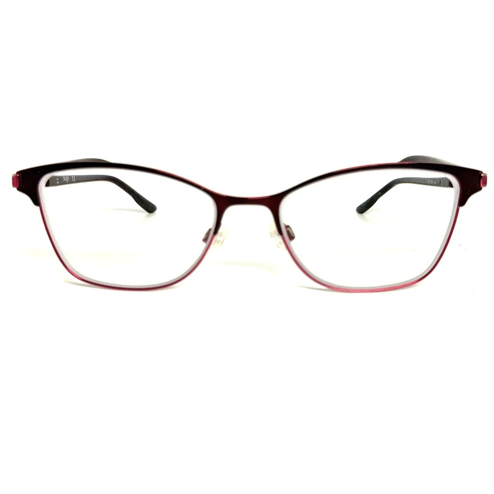 Skaga 210 Burgundy Black Metal Cat Eye Eyeglasses Frames 140mm 23582